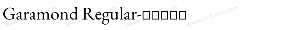 Garamond Regular字体转换